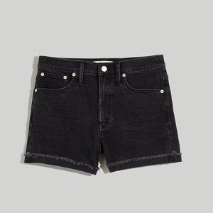 Madewell Black High-Rise Denim Shorts